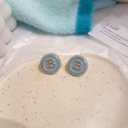 fashion blue earrings flowers geometric earrings simple alloy stud earringspicture20